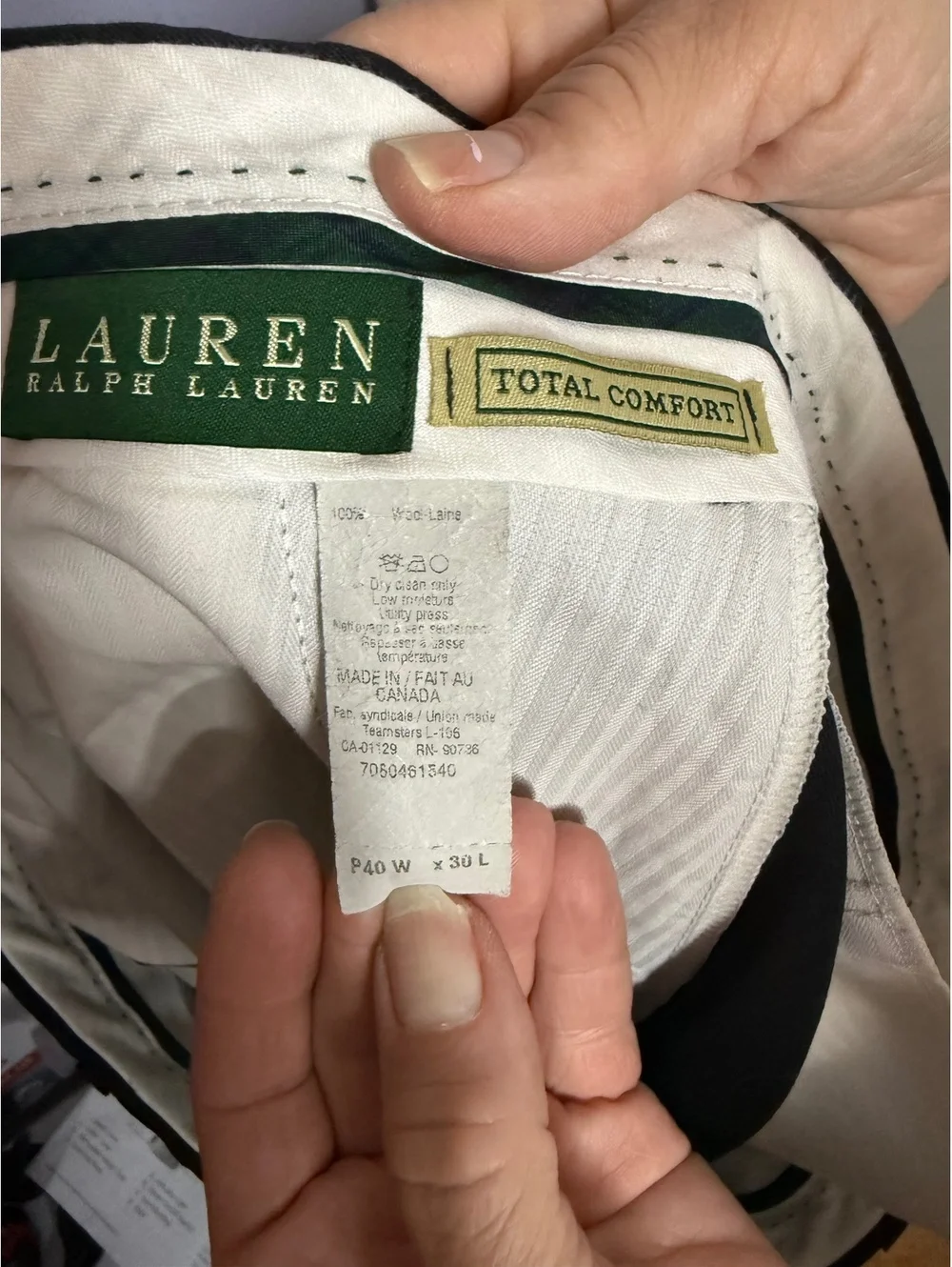 Lauren Ralph Lauren 100% Wool Men's Total Comfort Pants 40x30